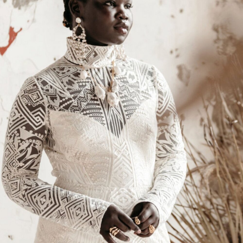 Rue De Seine "Sundial" dress in off white